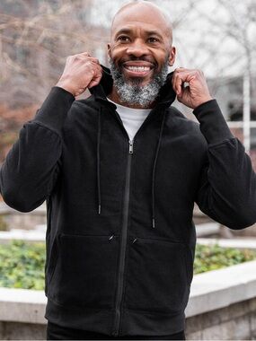SCOTTeVest Micro Fleece Zip Up Hoodie with Hidden Pockets